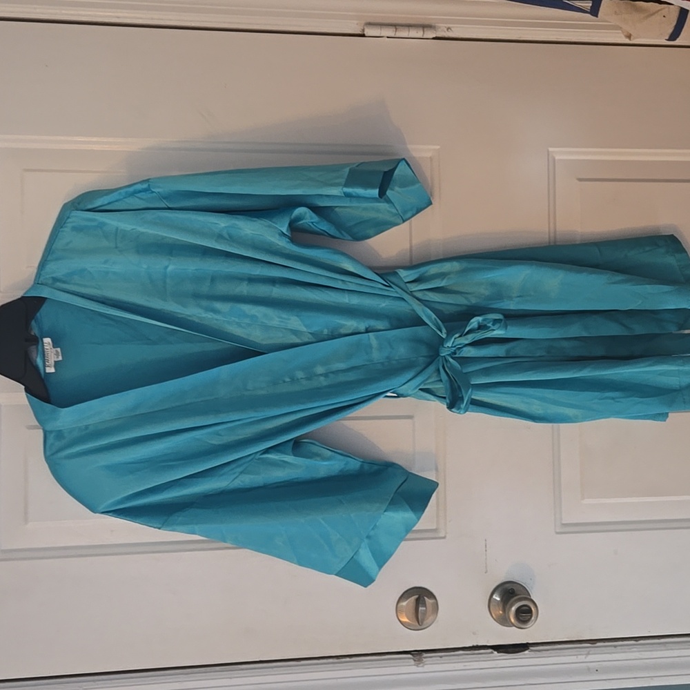 Blue Satin Robe